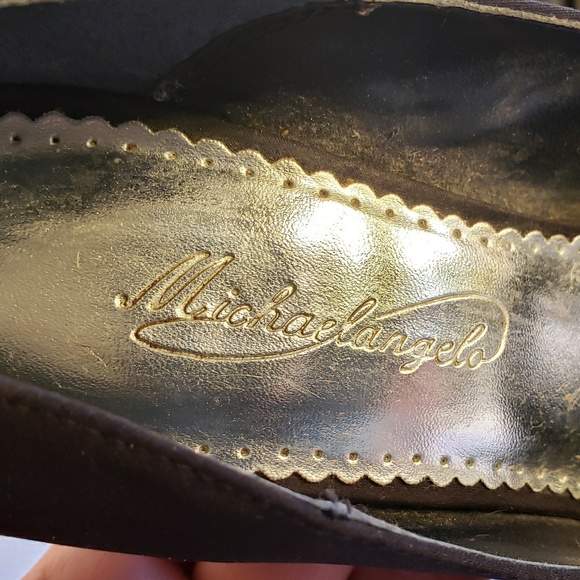 Pretty ❤️Michelangelo Size 6 Med Black Dressy Heels w Bling❤️ - Picture 7 of 8